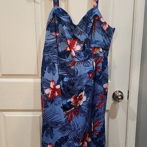 City Chic Blue and White Dress